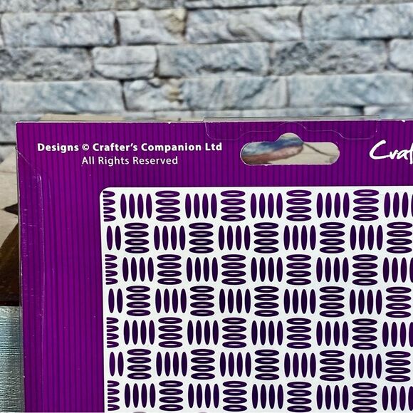 Crafters Companion NWT 6" x 6" Embossing Folder Gun Metal Design 1 Piece - Picture 5 of 5